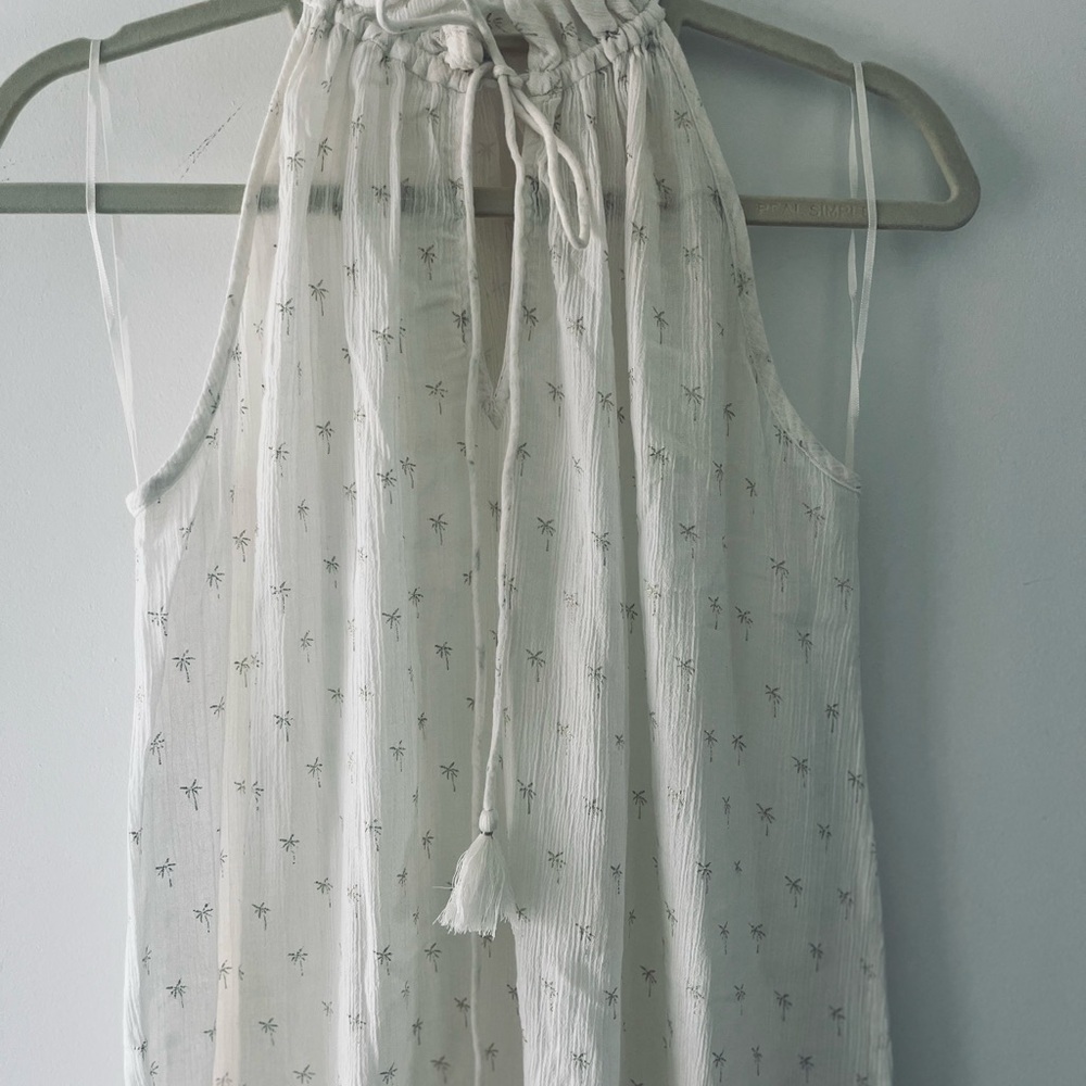 Star Mela White Tassel Tie Swim Coverup